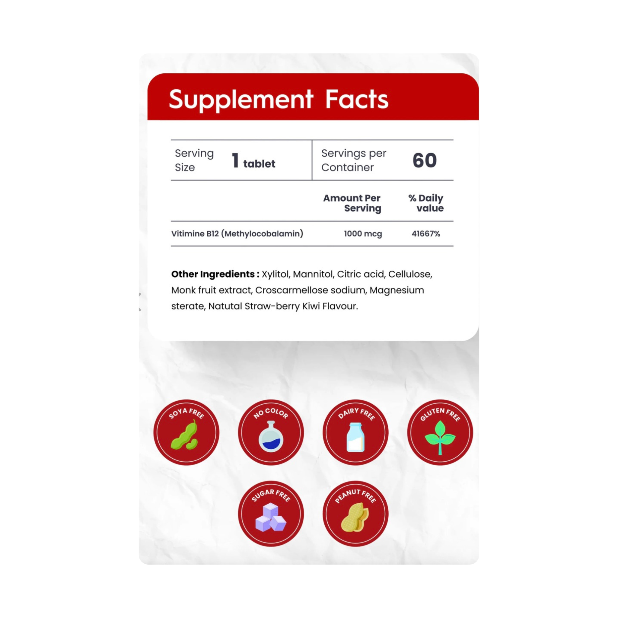 NutraMeltz Vitamin B12 1000mcg