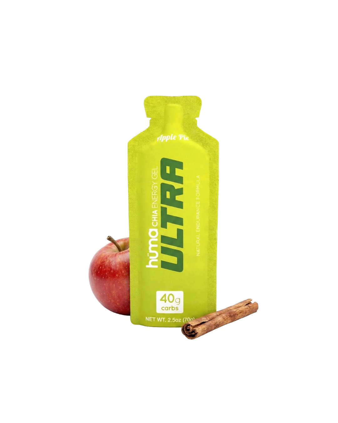 Huma Hüma Ultra Energy Gel Extended Distance Formula in a pouch, designed for sustained energy during long-distance runs.
