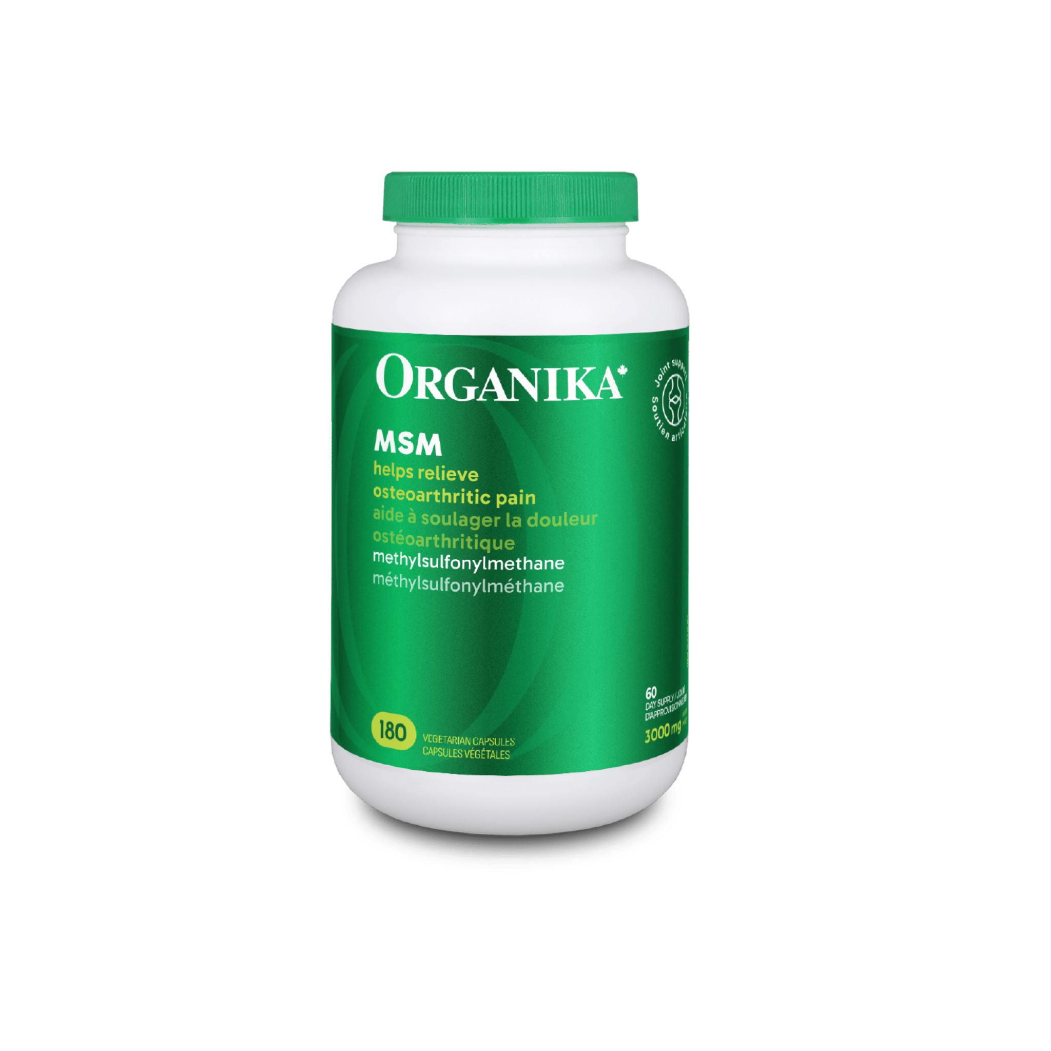Organika MSM, 180 Capsules