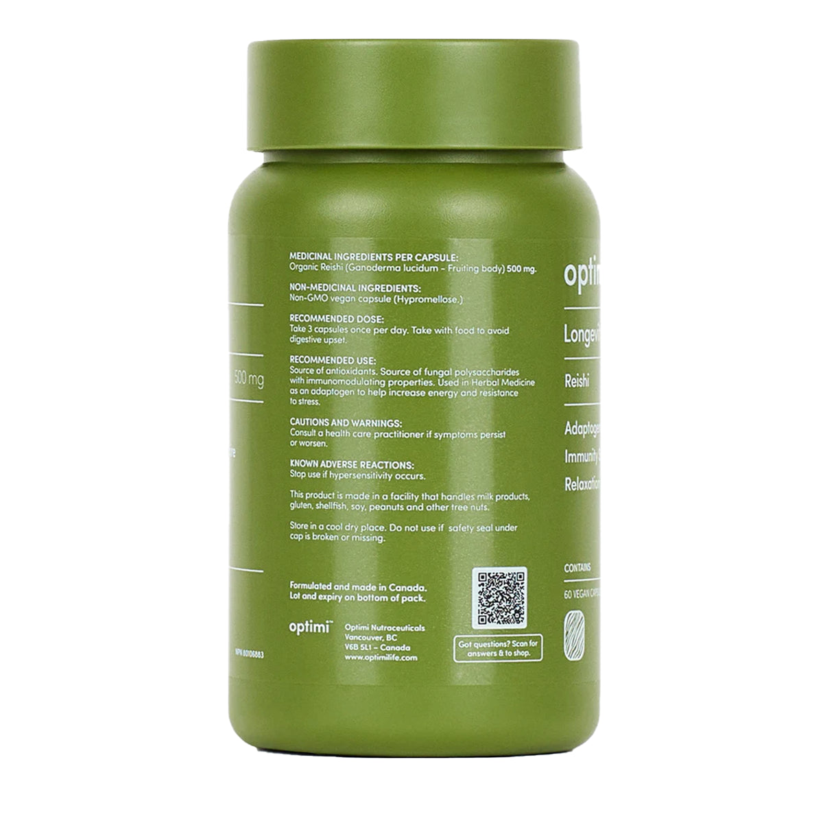 Optimi Longevity Reishi (120 Capsules)