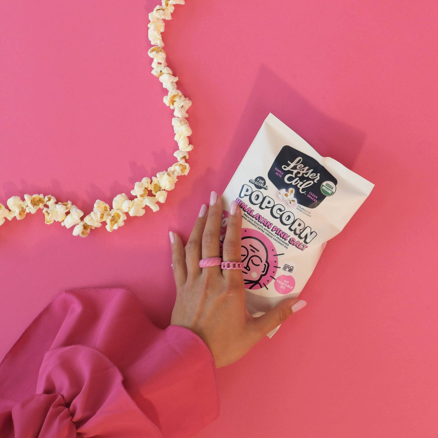 Organic Popcorn, Himalayan Pink .46 oz - 96 pack