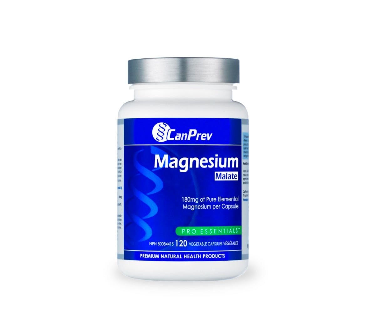 CanPrev Magnesium Malate 180mg Vegetable Capsules - Albion Chelated Complex