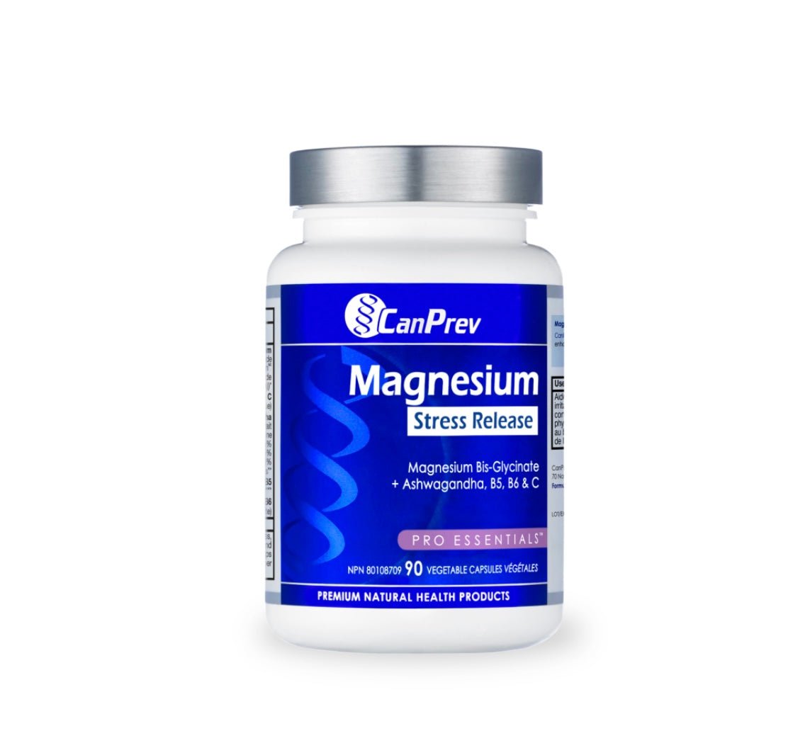 CanPrev Magnesium Stress Release 90 Capsules - Ashwagandha & B-Complex Formula