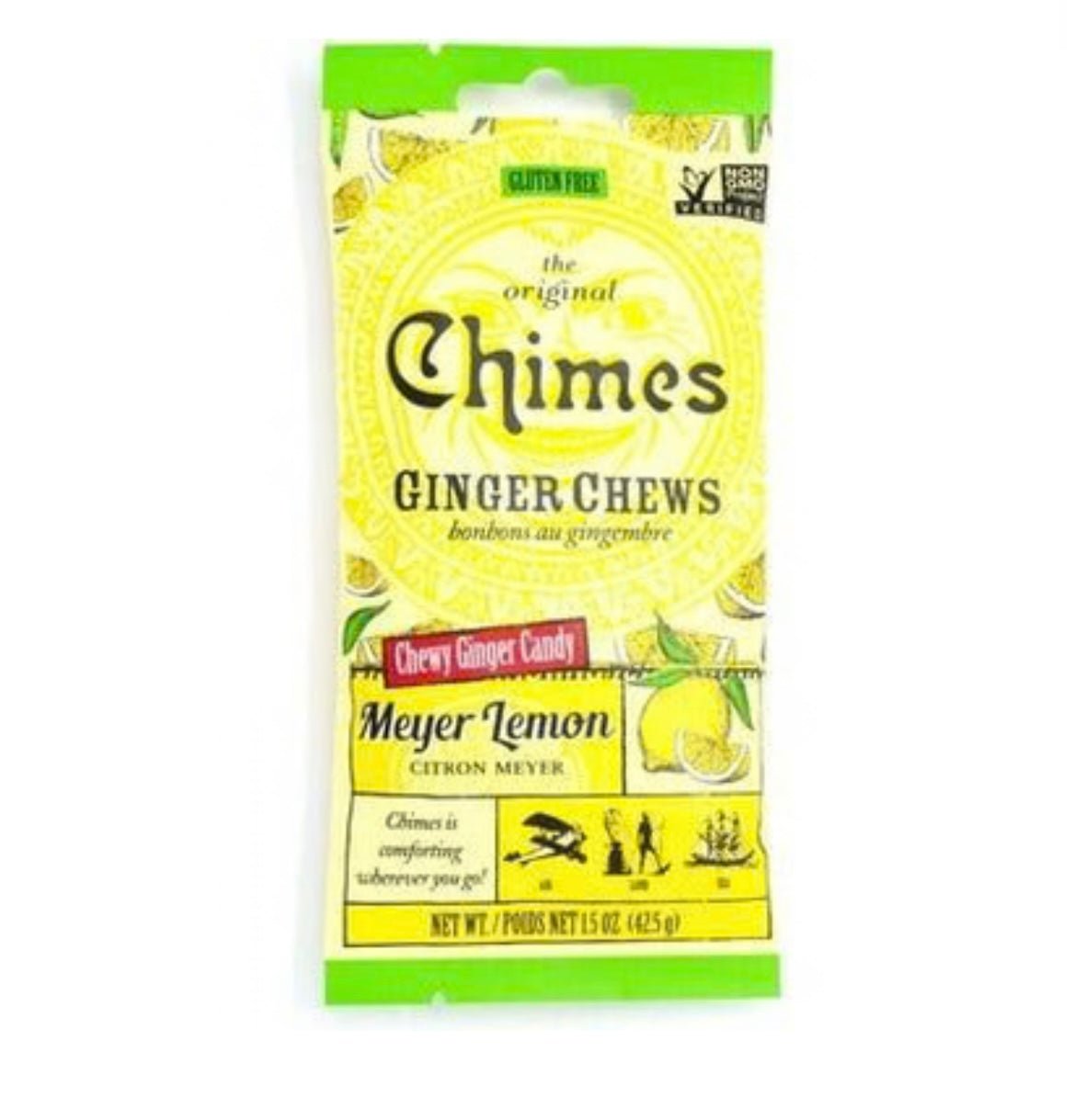 Chimes Meyer Lemon Original Ginger Chews Small Pouch 42g