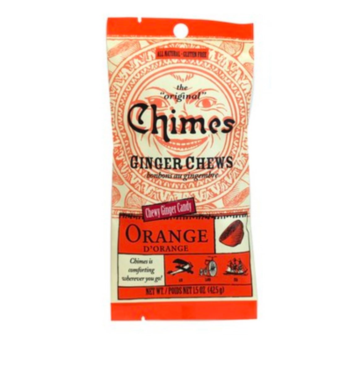 Chimes Orange Ginger Chews Small Pouch
42g