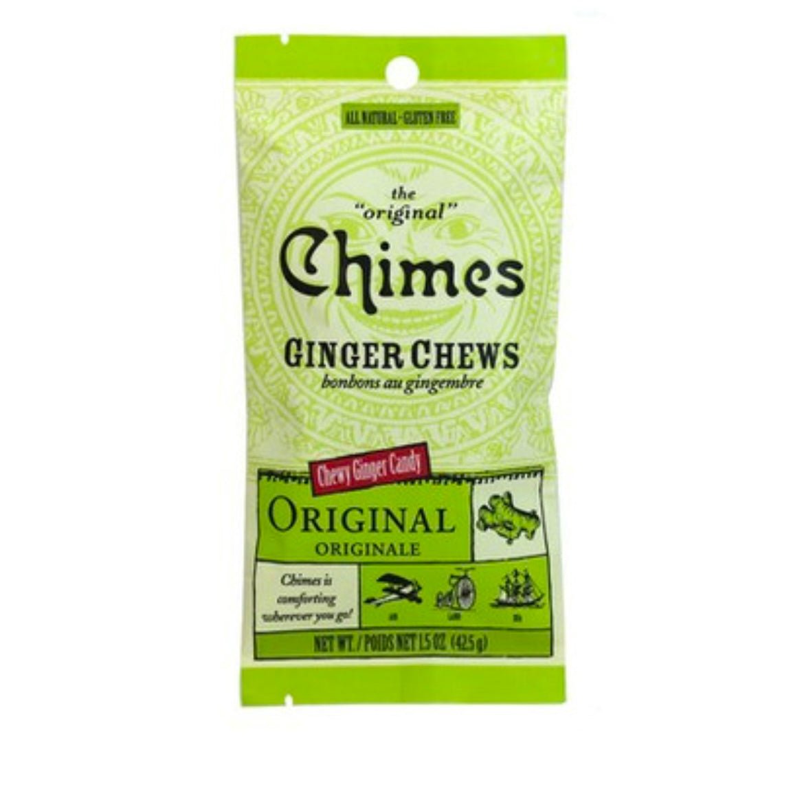 Chimes Original Ginger Chews Small Pouch 42g