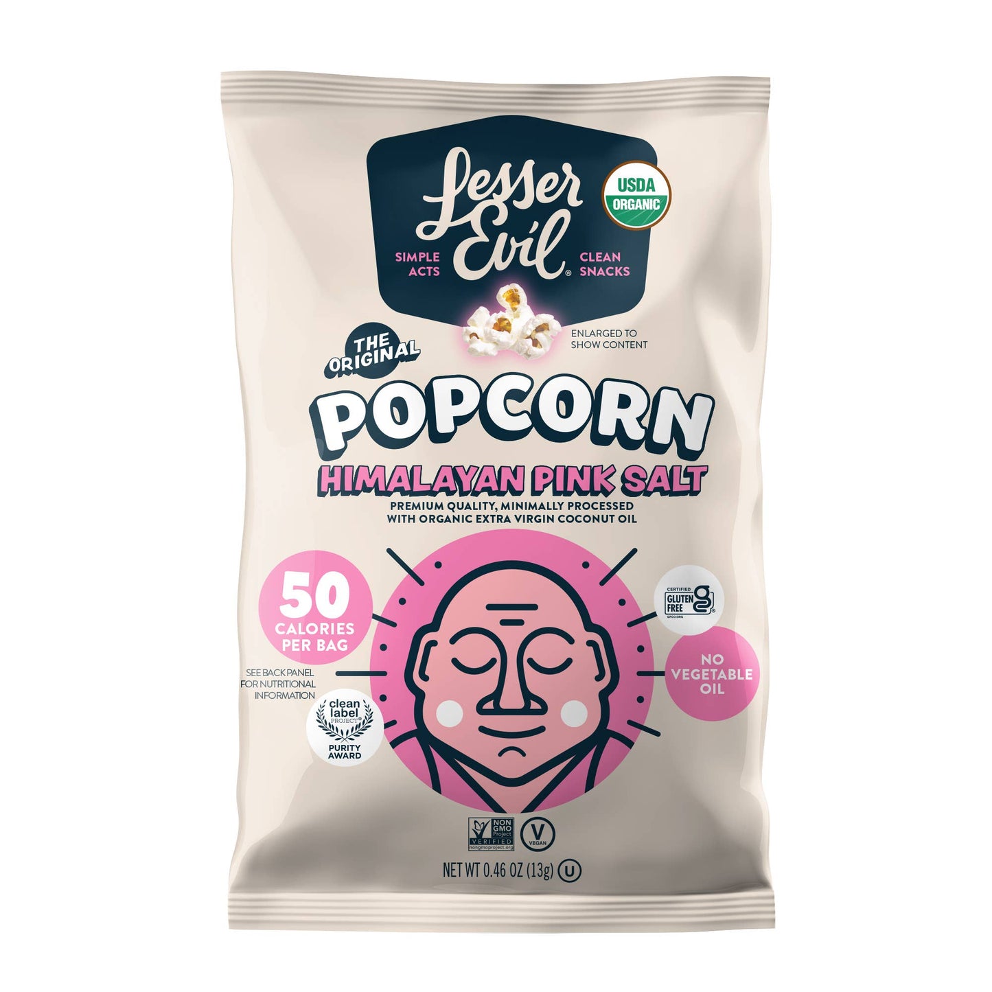 Organic Popcorn, Himalayan Pink .46 oz - 96 pack