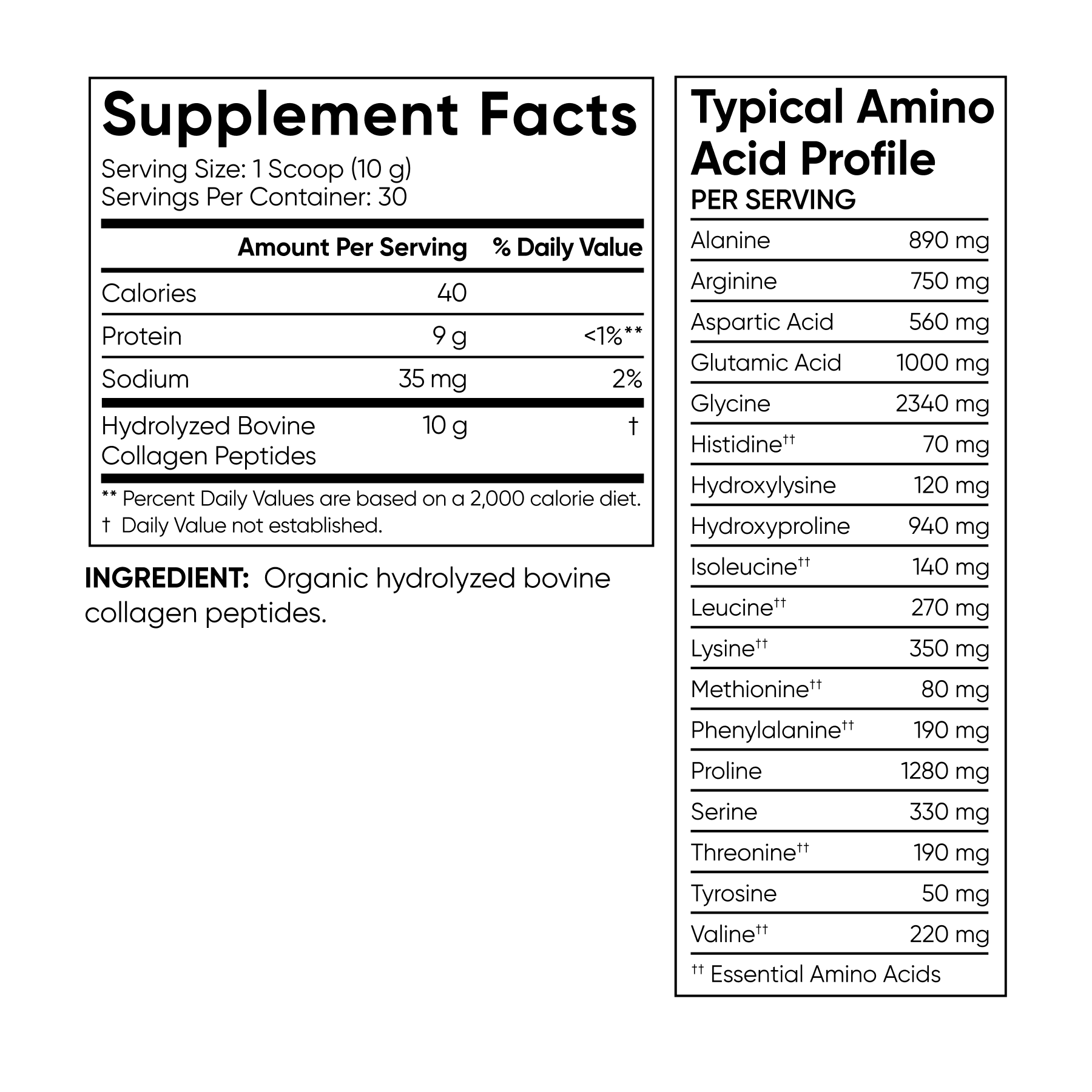 Sports Research Organic Collagen Peptides Powder