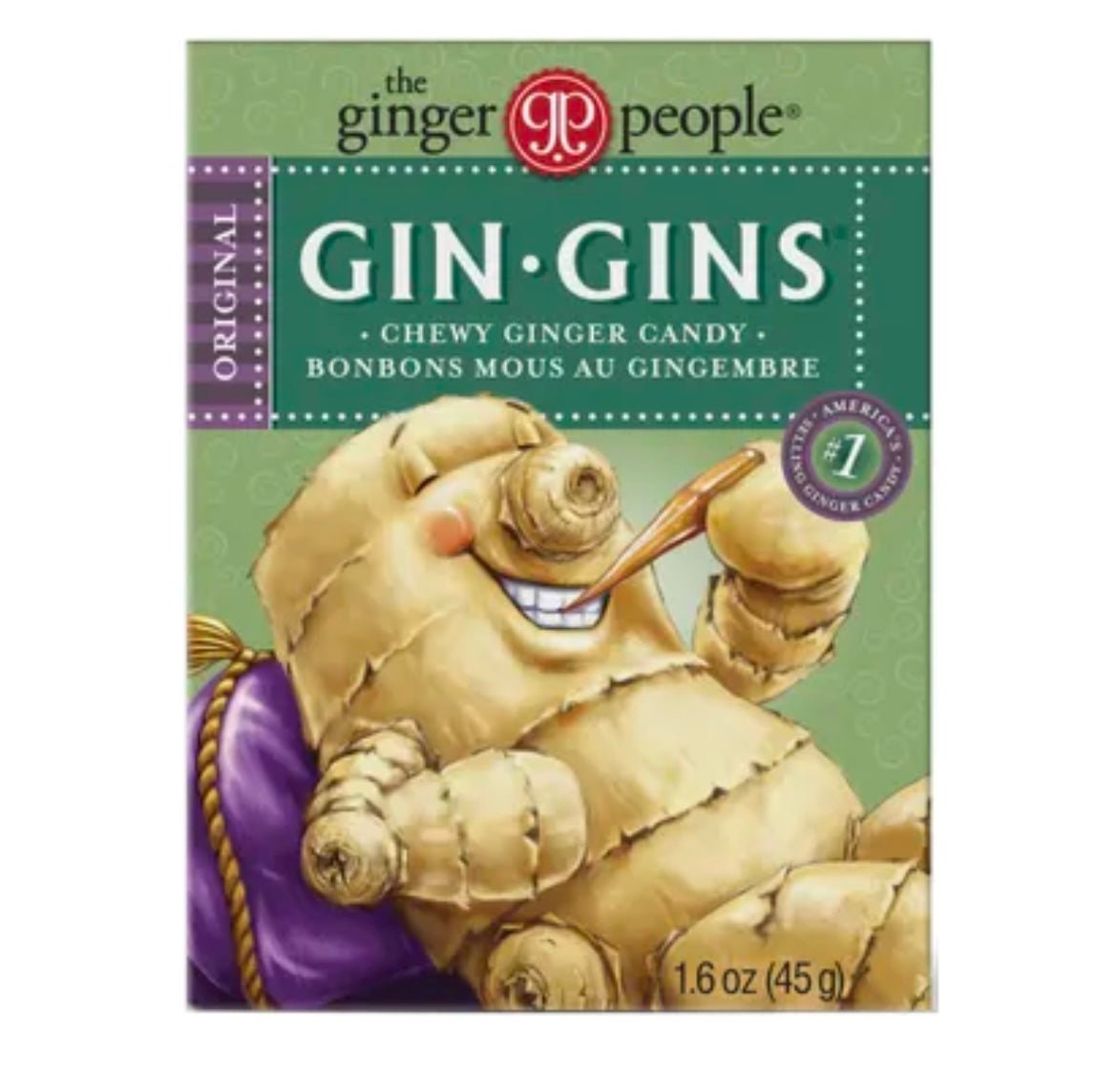 Ginger People Gin Gin Chewy Candy Travel Pack 45g