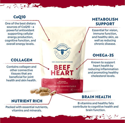 Higher Healths - Beef Heart - bag Antioxidant Abundance, 180 capsules