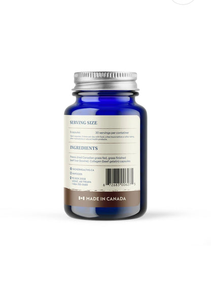 Higher Healths Beef Liver - Nature’s Multivitamin Glass Bottle, 180 capsules