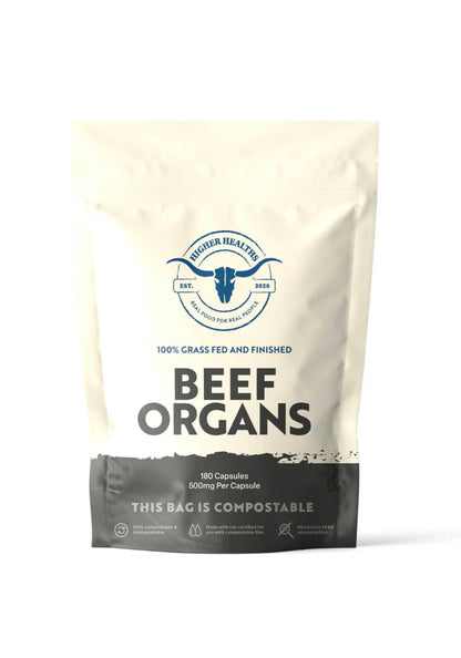 Higher Healths Beef Organs - The Everything Capsule, Bag 180 capsules