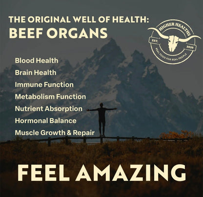 Higher Healths Beef Organs - The Everything Capsule, Bag 180 capsules