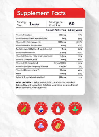 Nutra Meltz Kids Multivitamin Fast-Dissolve Tablets