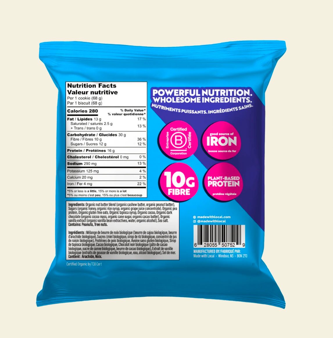Made with Local - Double Chocolate Protein Cookie