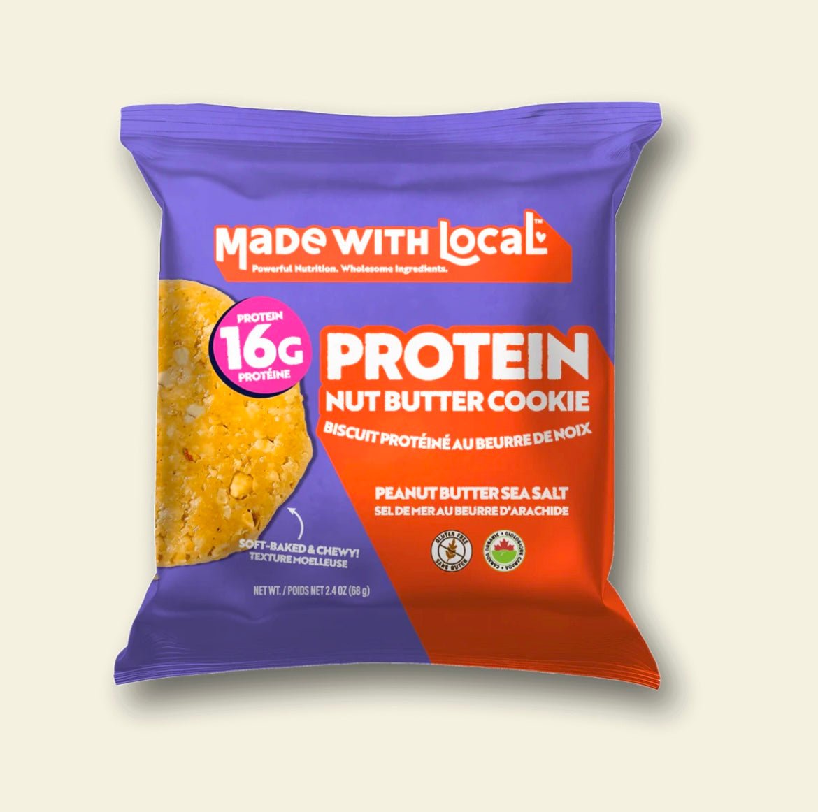 Made with Local - Peanut Butter Sea Salt Protein Cookie