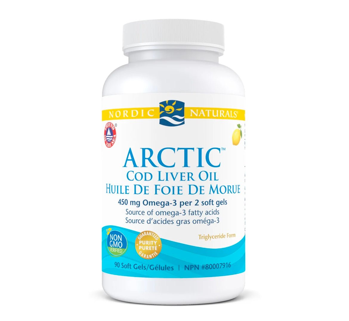Nordic Naturals Arctic Cod Liver Oil, Lemon, 90 caps