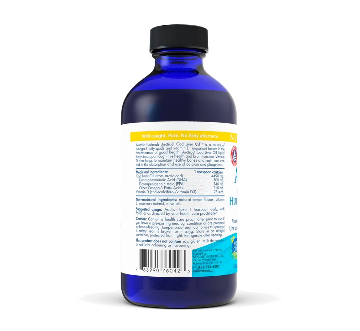 Nordic Naturals Arctic-D Cod Liver Oil, Lemon, 237 ml