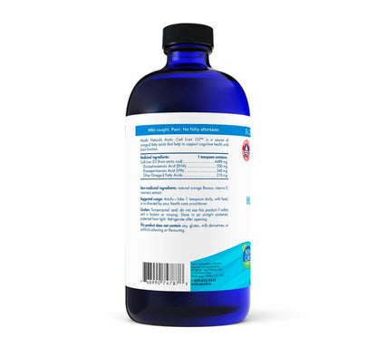 Nordic Naturals Cod Liver Oil, Orange, 473 ml