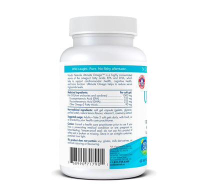 Nordic Naturals Ultimate Omega, Lemon, 60 capsules