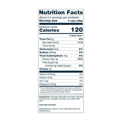 Organic Popcorn, Avocado-licious 4.6 oz