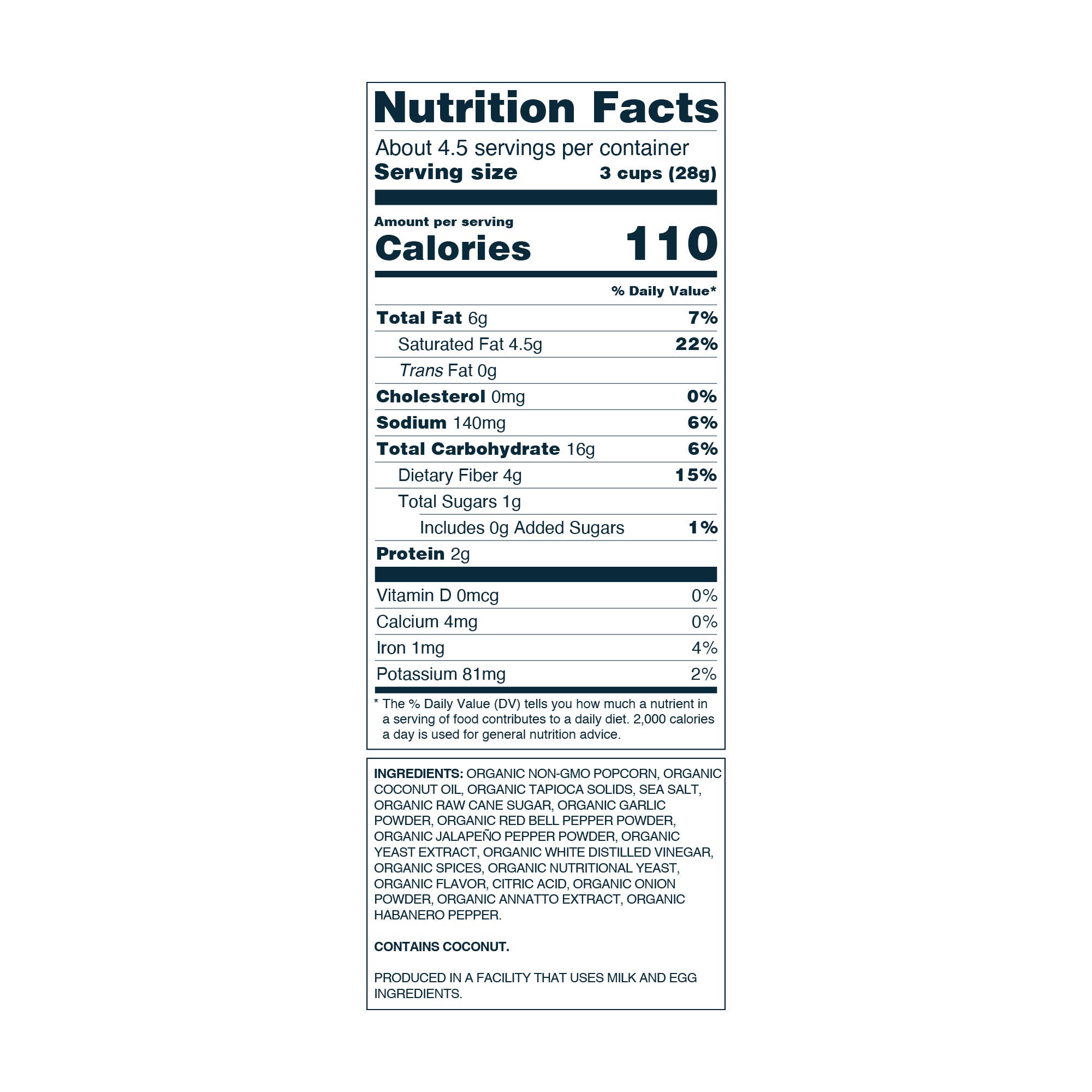 Organic Popcorn, Fiery Hot 4.6 oz