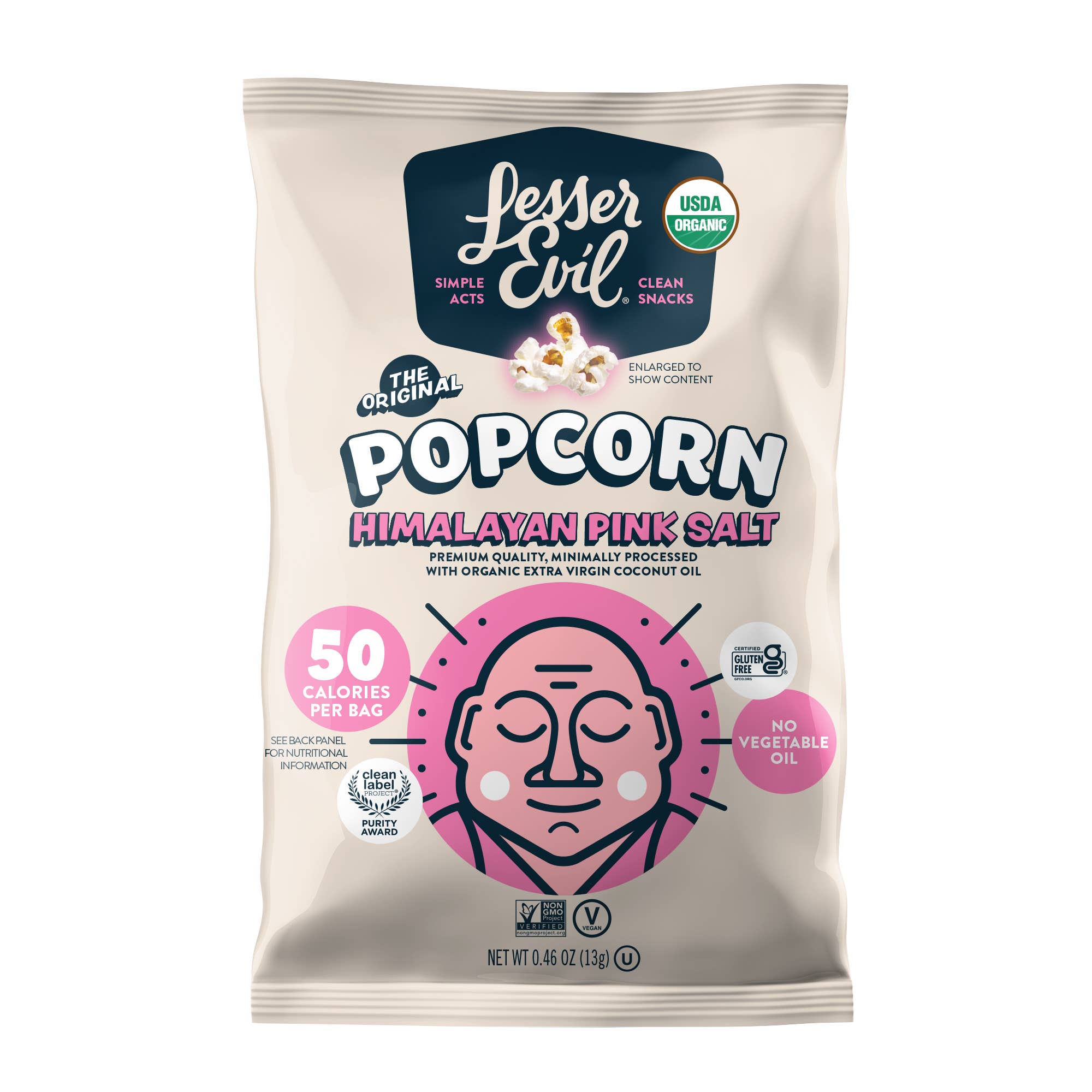 Organic Popcorn, Himalayan Pink .46 oz - 96 pack
