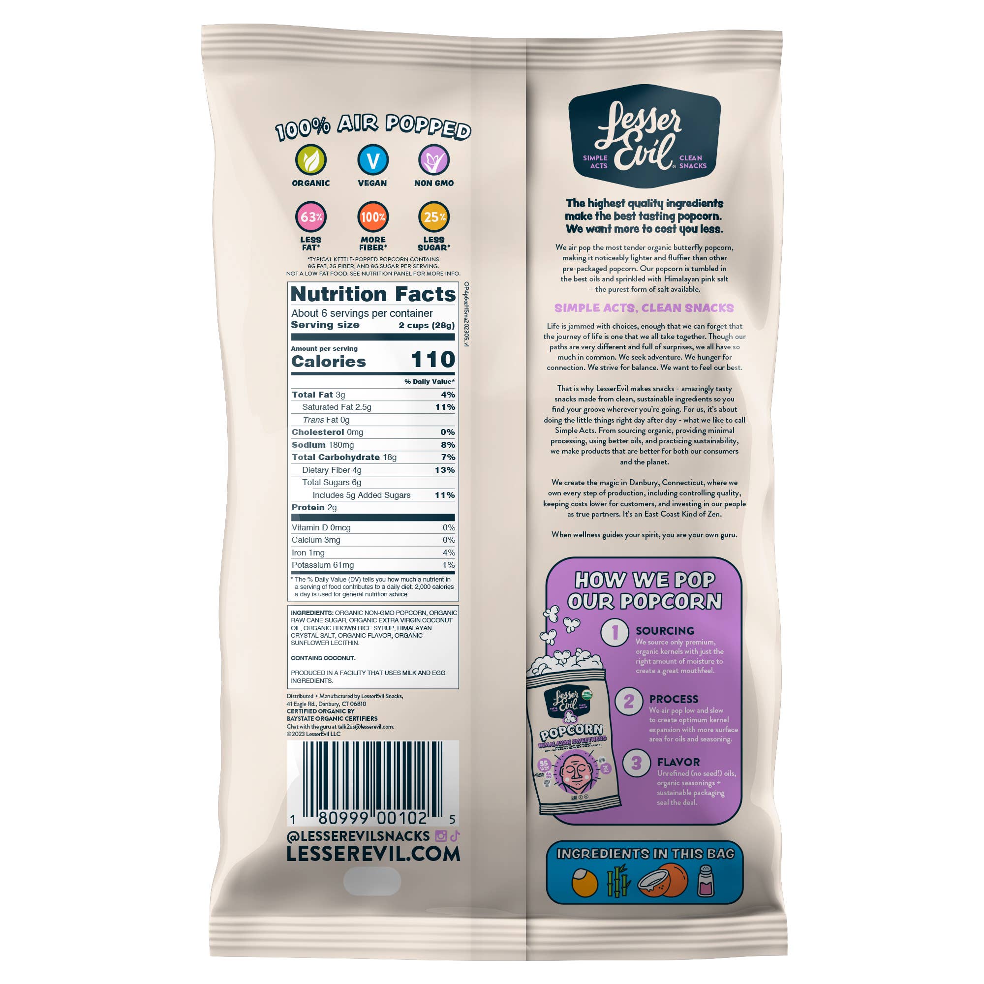 Organic Popcorn, Himalayan Sweetness 6.4 oz