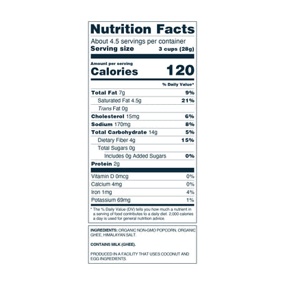 Organic Popcorn, Oh My Ghee 4.6 oz