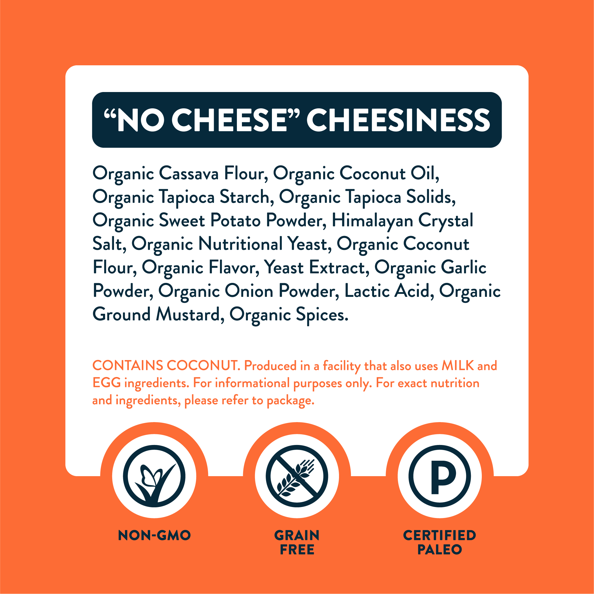 Paleo Puffs, "No Cheese" Cheesiness 5 oz