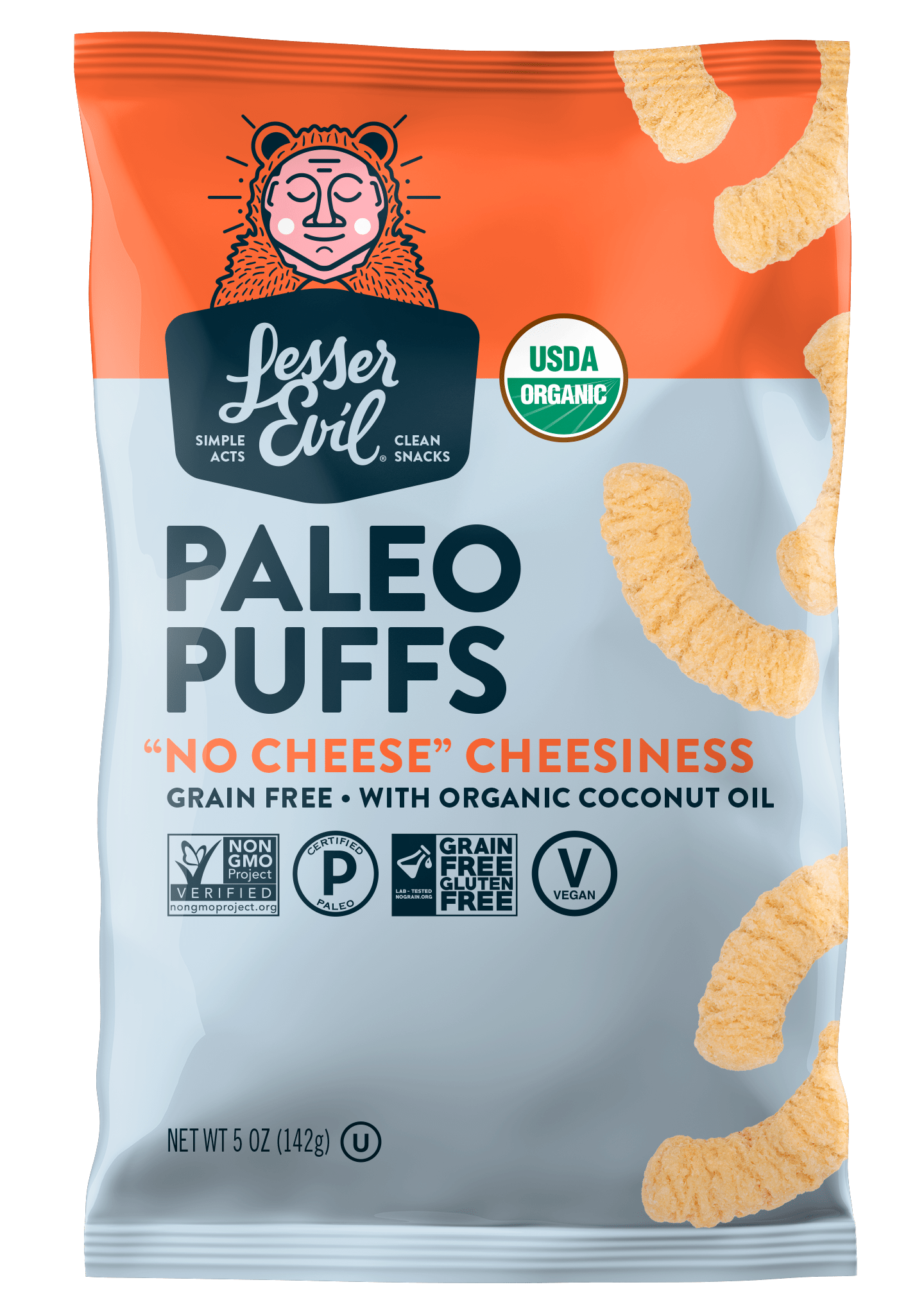 Paleo Puffs, "No Cheese" Cheesiness 5 oz