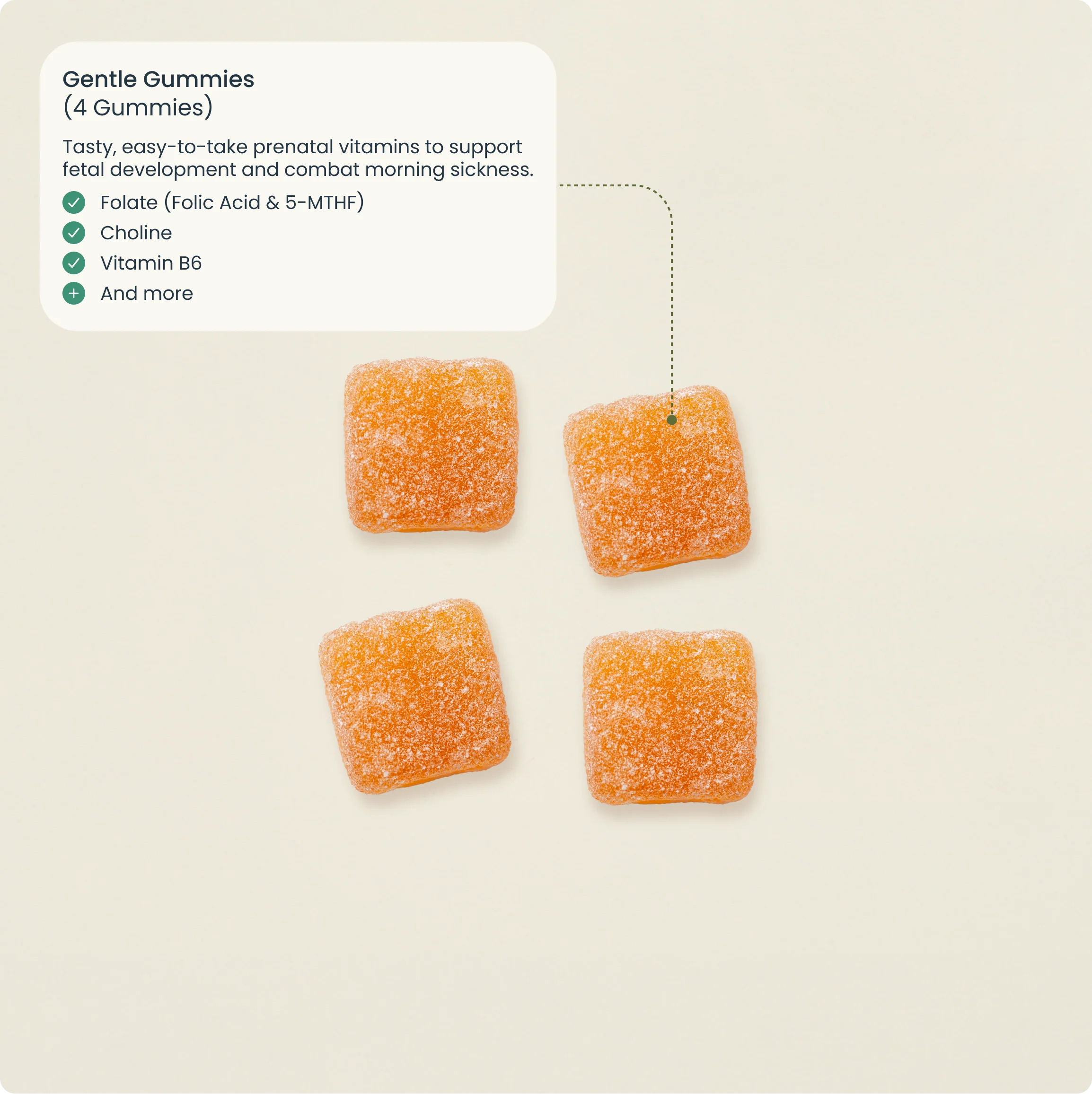 Bird&Be Gentle Prenatal Gummies - Iron-Free Prenatal with Nausea Support
