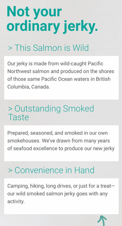 RAINCOAST - Wild Salmon Jerky, Smokey Sweet Chipolte (limited edition)