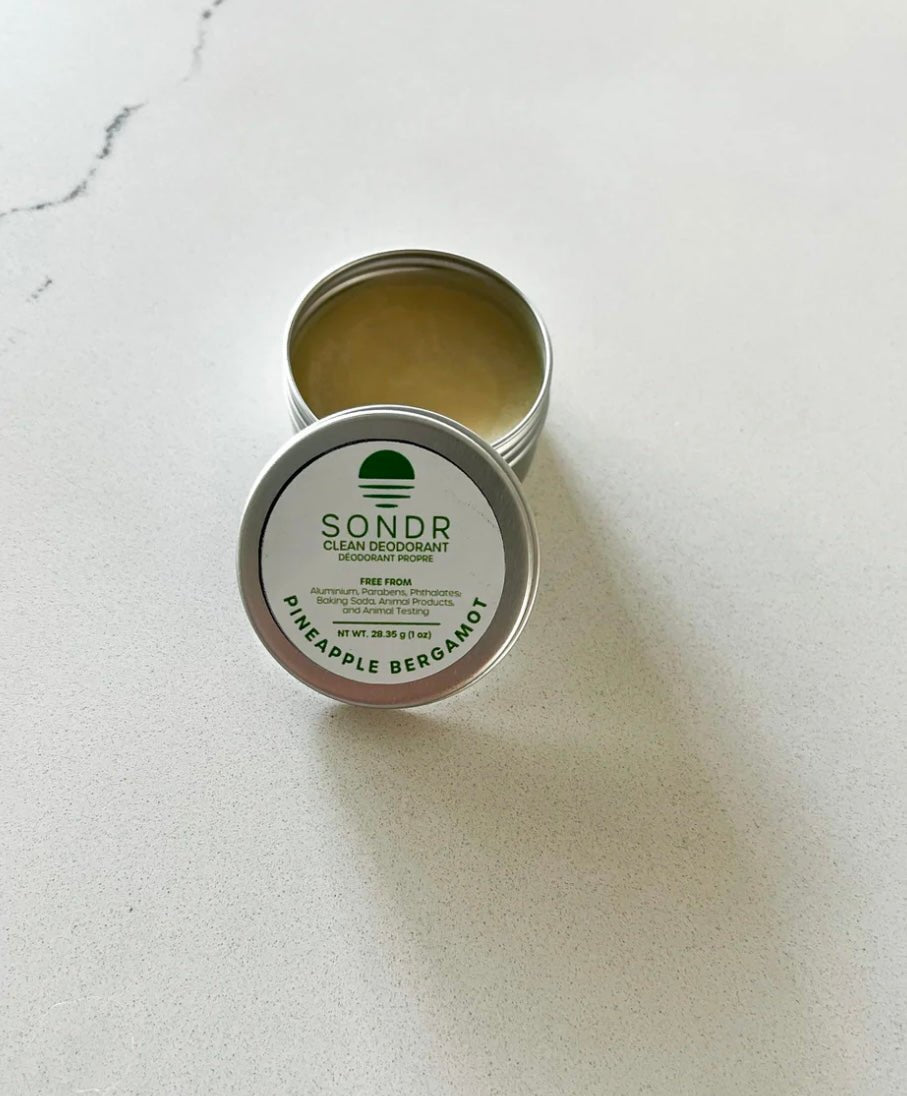 SONDR Pineapple Bergamot, Plastic Free Deodorant Paste, 28.35g (1oz)