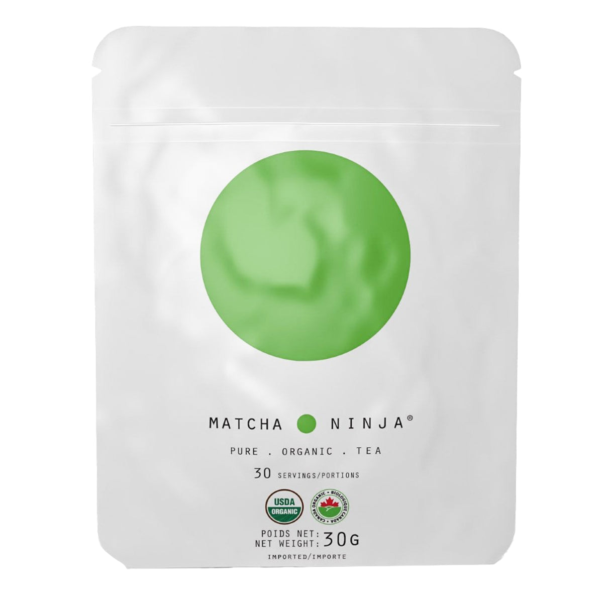 Smooth, vibrant green cold brew matcha from Matcha Ninja, showcasing a clear glass with frothy matcha drink topped with green tea powder.
