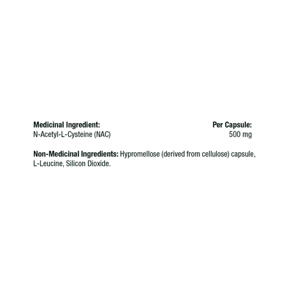 Thorne NAC 500mg Capsules - N-Acetylcysteine for Liver & Respiratory Support