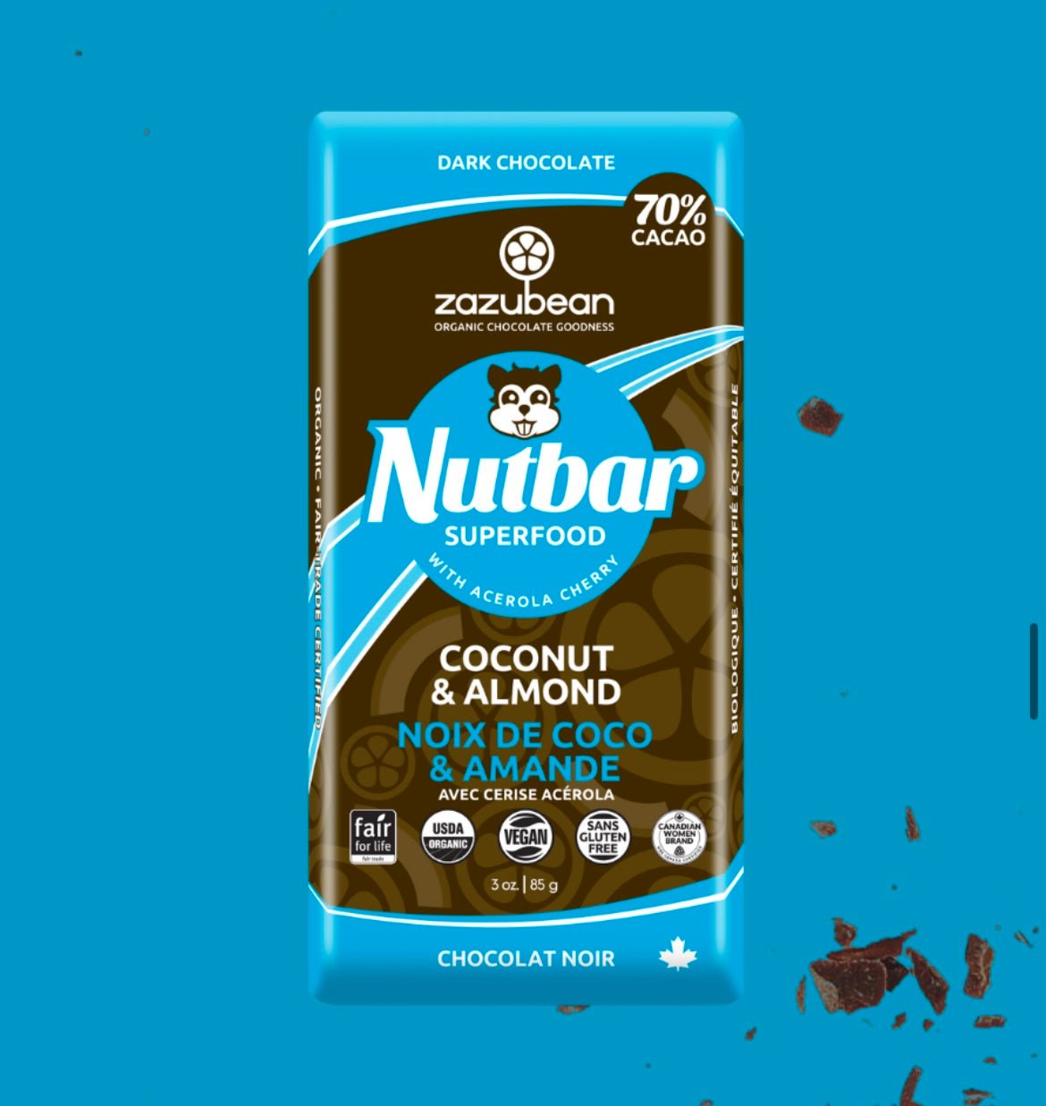 Zazubean Nutbar: Coconut & Almond 85g