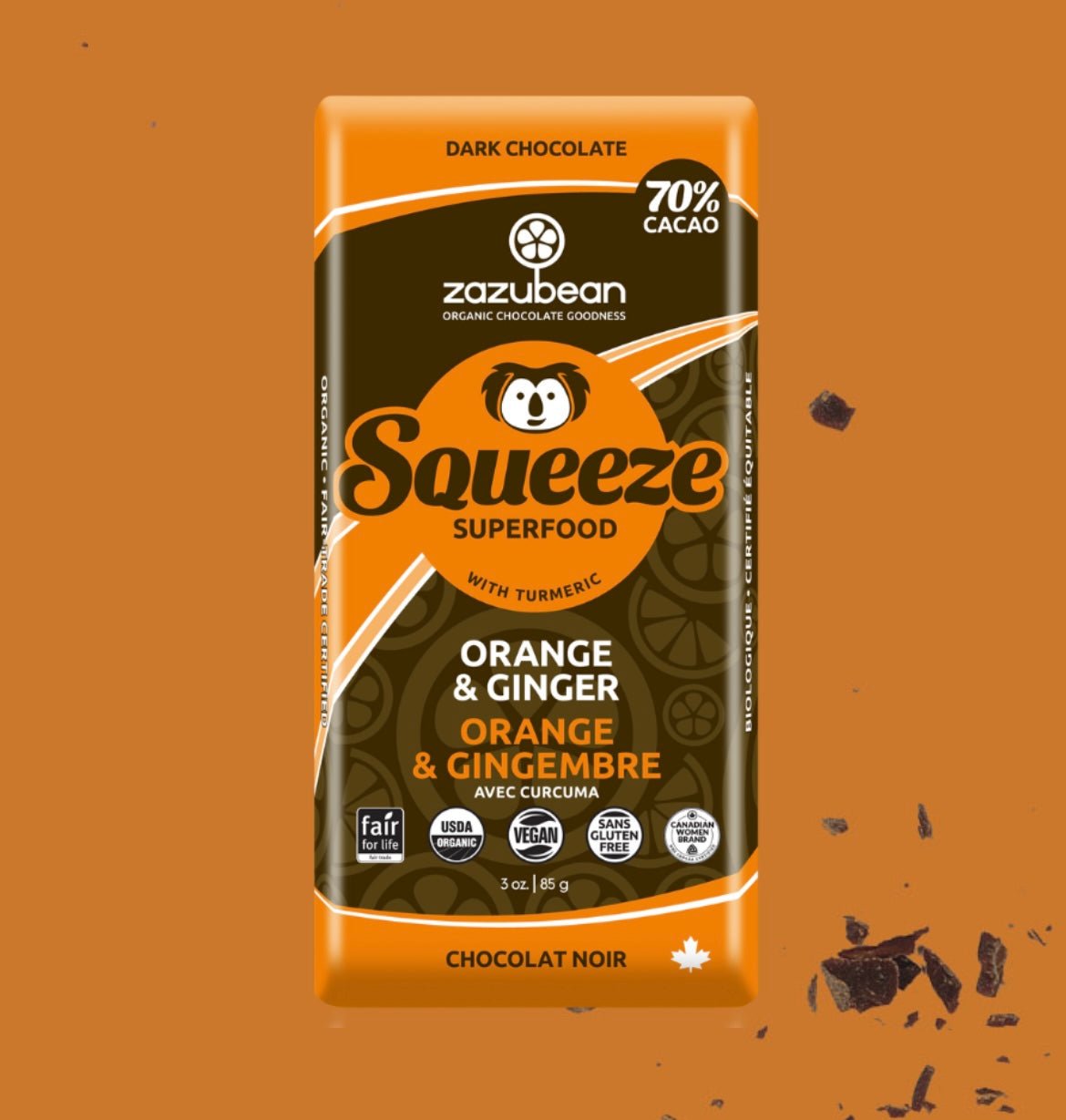 Zazubean Squeeze: Orange & Ginger with Turmeric