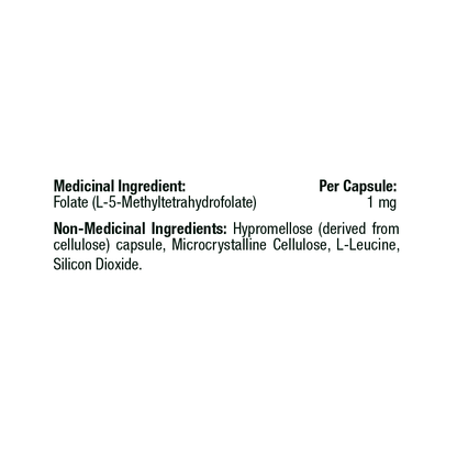 Thorne 5-MTHF 1mg Capsules - Active Methylfolate for Optimal Health