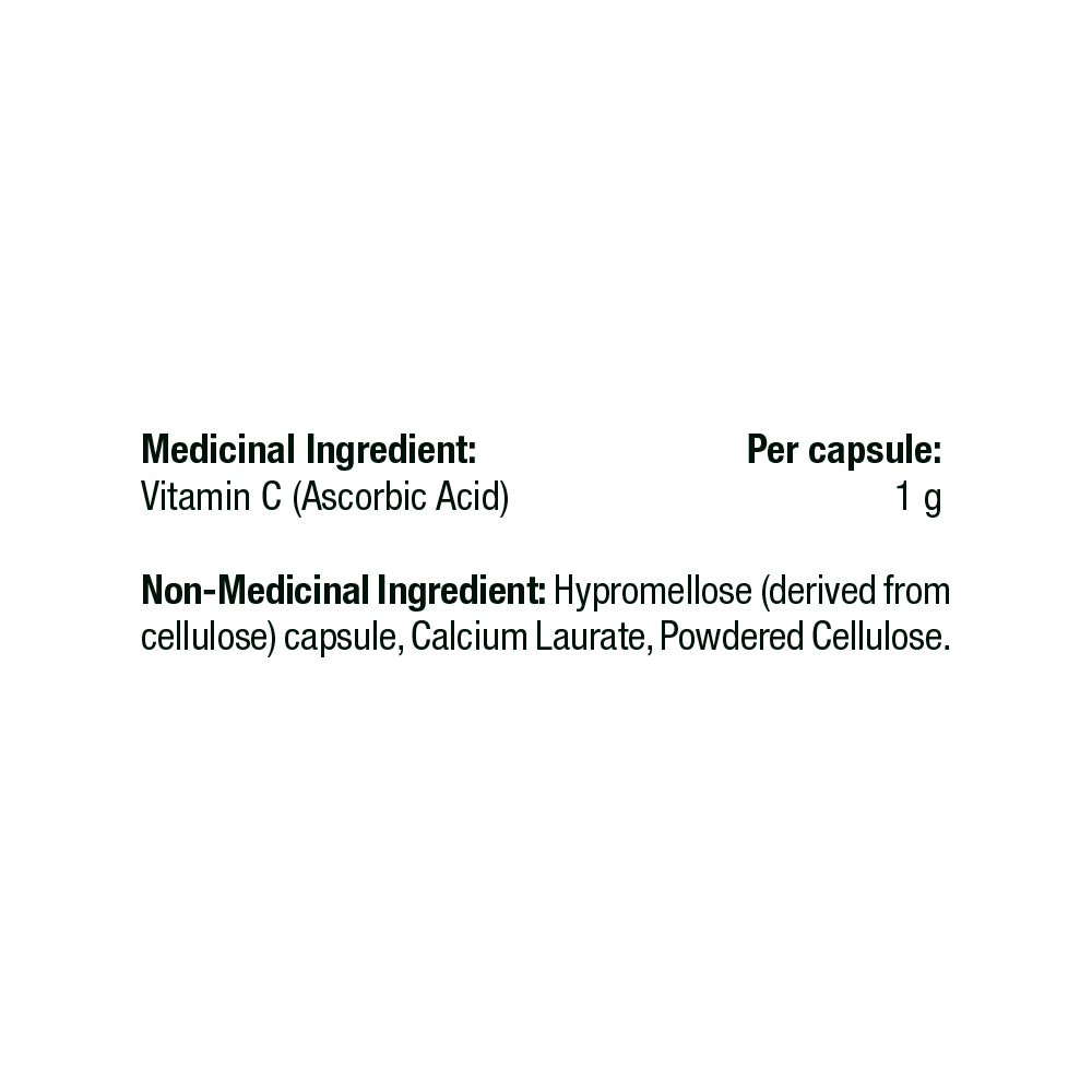 Thorne Ascorbic Acid 1000mg Capsules - Pure Crystalline Vitamin C