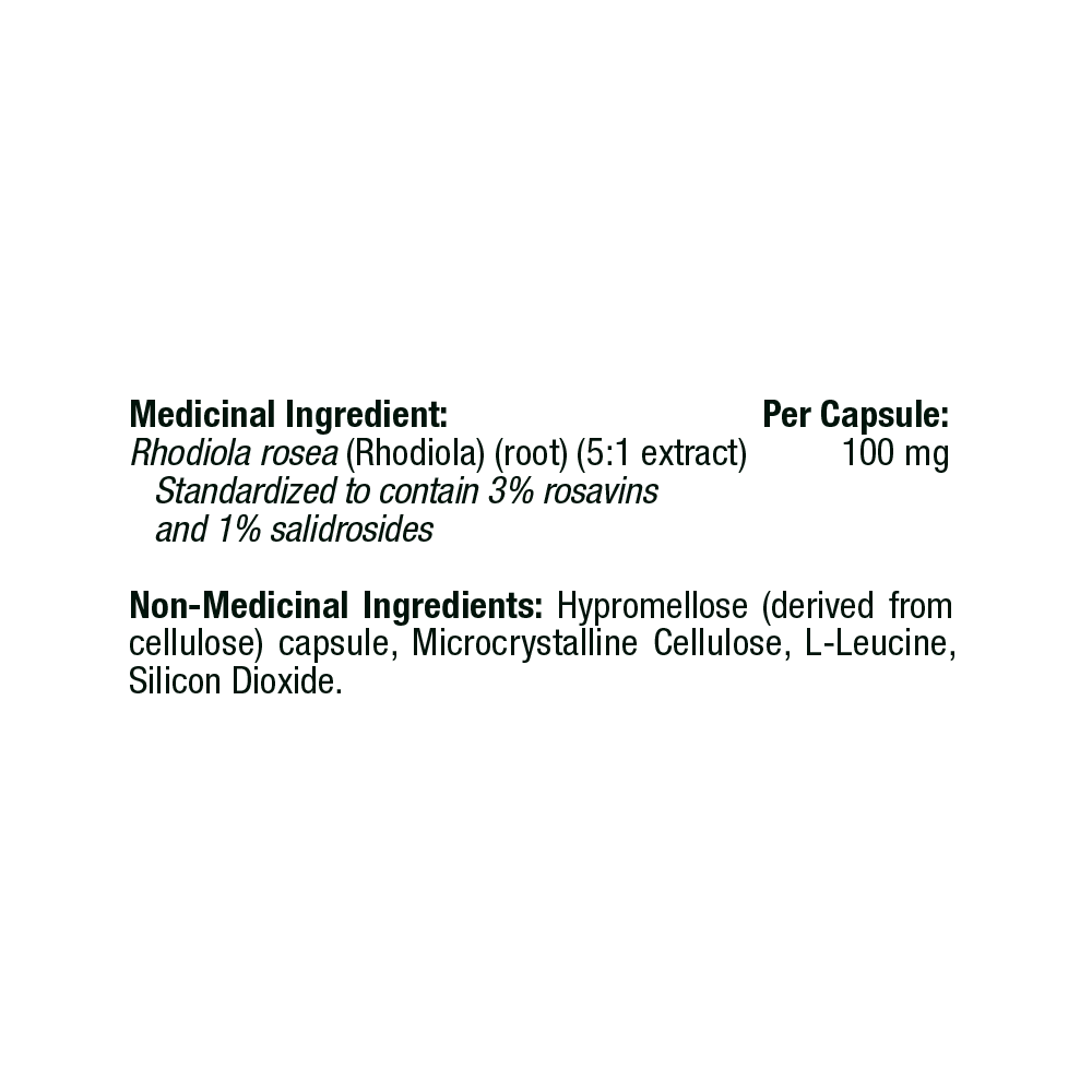 Thorne Rhodiola 100mg Capsules - Adaptogenic Stress Support