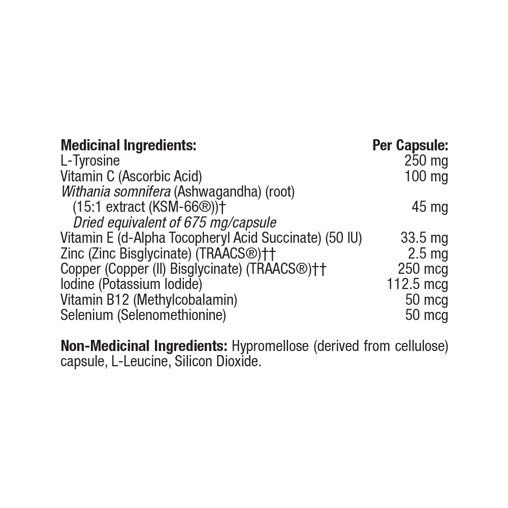 Thorne Thyrocsin Thyroid Cofactors 120 Capsules - Complete Thyroid Support