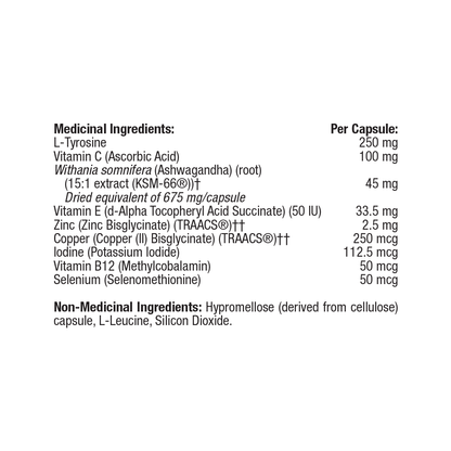 Thorne Thyrocsin Thyroid Cofactors 120 Capsules - Complete Thyroid Support