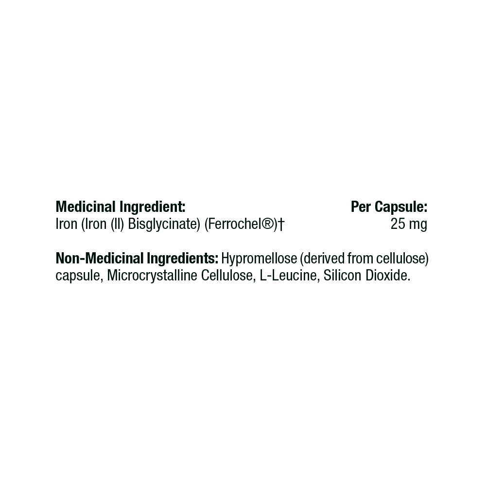 Thorne Iron Bisglycinate Capsules - Gentle & Highly Absorbable