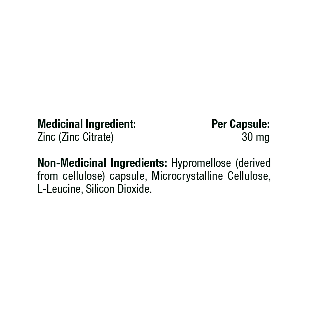 Thorne Zinc Citrate 30mg Capsules - Superior Absorption Formula