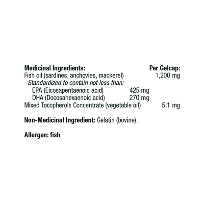 Thorne Super EPA 425mg/270mg Omega-3 Gelcaps - NSF Certified for Sport